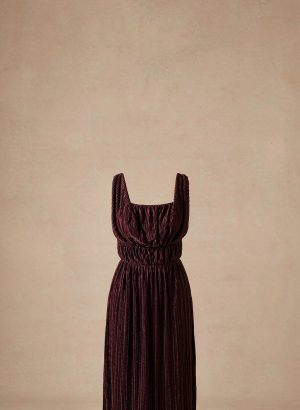 Dress Plum Pleated