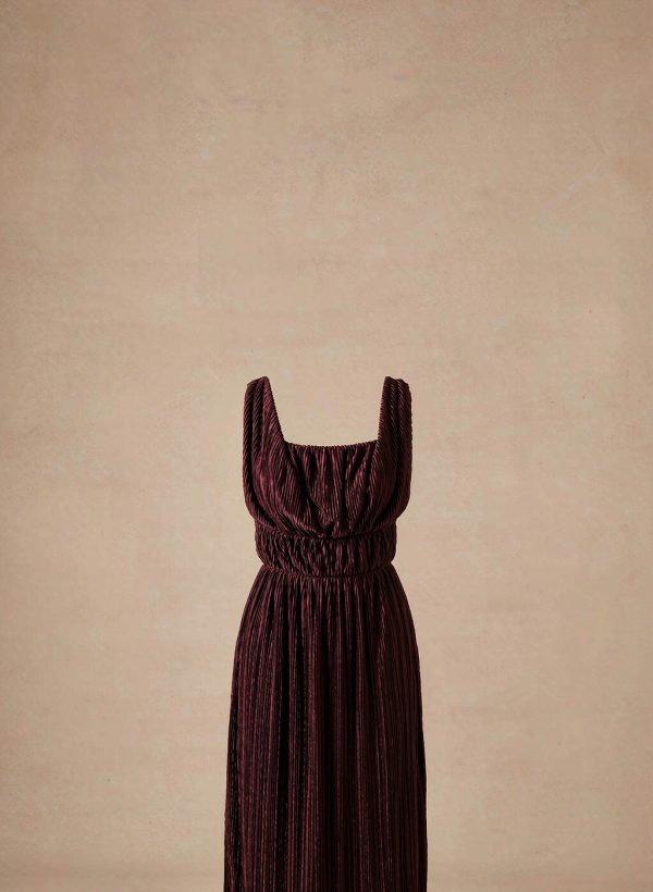 Dress Plum Pleated