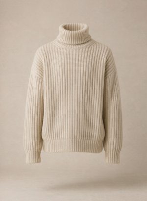 Knit Cream Rollneck